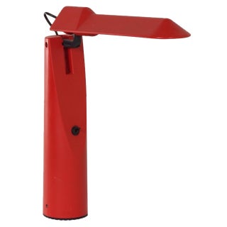 Red Picchio Desk Lamp by Isao Hosoe for Luxo, 1980s For Sale
