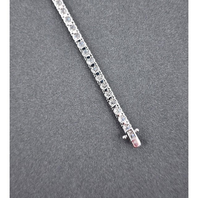 7.42 Ct Diamond Tennis Bracelet For Sale In Chicago - Image 6 of 8