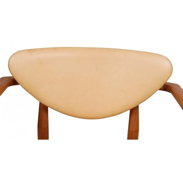 Wood Model 109 Armchair in Teak and Natural Leather by Finn Juhl, 2000s For Sale - Image 7 of 9