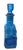 VTG Empoli Cadmium Blue Art Glass Bottle w/Stopper Textured Italian Decanter 60s-70s FATURES * Textured Glass * Ground-...