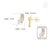 Celestial Marquise Pave Diamond Triple-Row Wing Stud Earrings in 14k Gold- 2 Pieces For Sale - Image 10 of 13