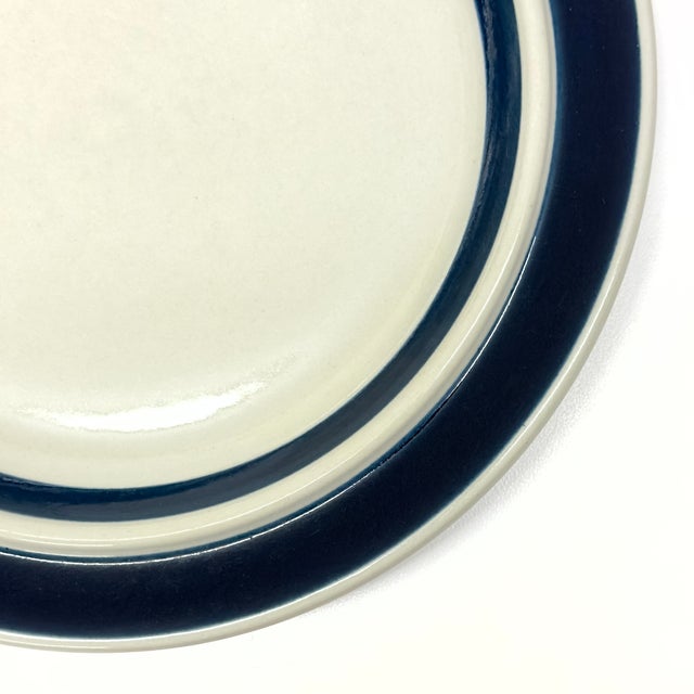 1970s Vintage Stoneware Dinner Plates by Ulla Procopé for Arabia of Finland Circa 1970s - Set of 5 For Sale - Image 5 of 8