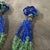 A Pair of 21st Century Coppola E Toppo Blue and Green Crystals Earrings For Sale - Image 6 of 12