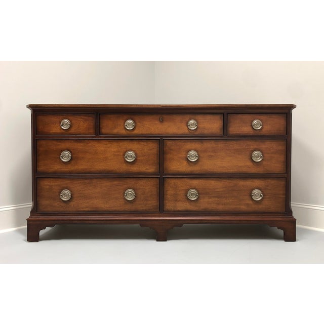 Ethan Allen Elliott Mahogany Chippendale Double Dresser Chairish