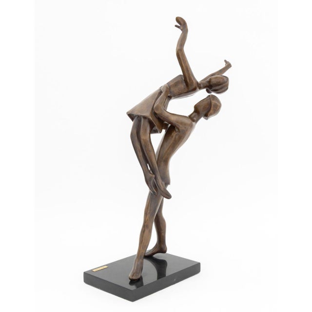Contemporary Tanya Poust Dancing Couple Patinated Bronze For Sale - Image 3 of 8