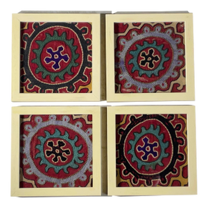 Set of Four Antique Suzani Wall Hanging