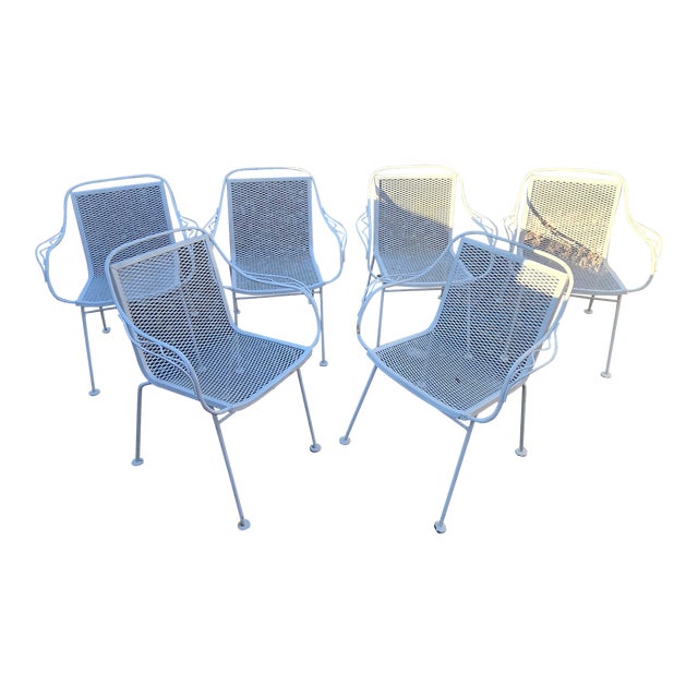 Vintage Woodard Wrought Iron Outdoor Patio Furniture For Sale