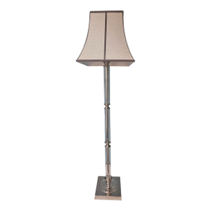 Restoration Hardware Silver and Glass Floor Lamp