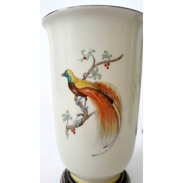 Off-white Pair Bird Vases by Tirschenreuth 1930s For Sale - Image 8 of 12