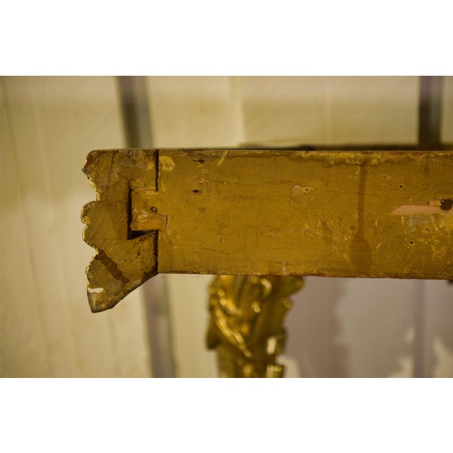 19th Century Giltwood and Marble Console Table For Sale - Image 9 of 18