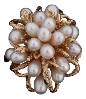 14k Gold and Cluster Pearls Ring