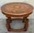 About 20th Marquetry Round Center Table with Four Cabriole Legs Details IN THE STYLE OF Neoclassical PLACE OF ORIGIN...