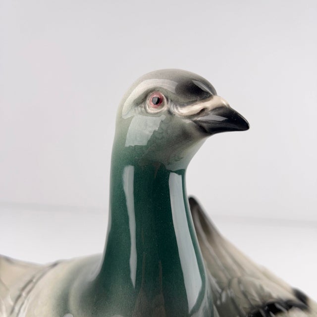 Large Ceramic Porcelain Doves Figurine from Porzellanmanufaktur Katzhütte Hertwig, Germany, 1930s, in Flawless conditions....