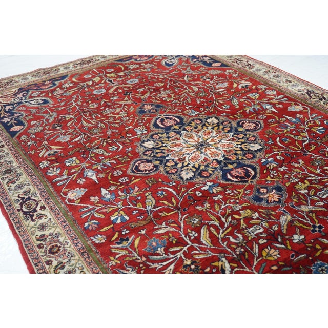 Mid 19th Century Late 19th Century Antique Bidjar Rug 4'9'' X 7'2'' For Sale - Image 5 of 9