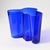 1990s Large Cobalt Blue Savoy Vase in Glass by Alvar Aalto for Iittala, 1992 For Sale - Image 5 of 10