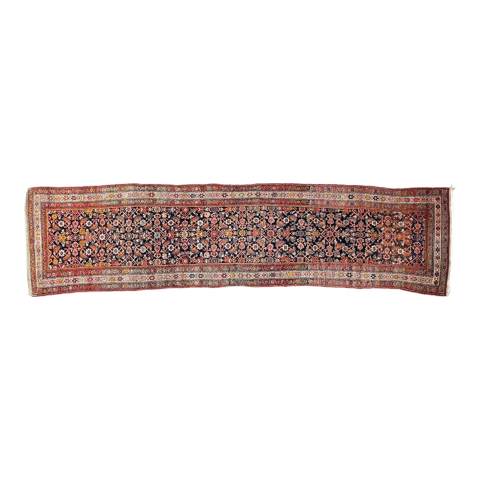 1940s Water Garden Runner Rug , 4 x 15.5 | Chairish