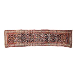 1940s Water Garden Runner Rug , 4 x 15.5 For Sale