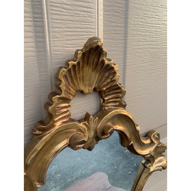 Italian Rococo Style Giltwood Wall Mirror For Sale - Image 9 of 10