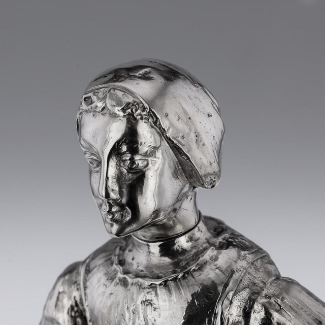 Silver 19th Century German Silver Figure of a Fruit Seller, 1880 For Sale - Image 8 of 18