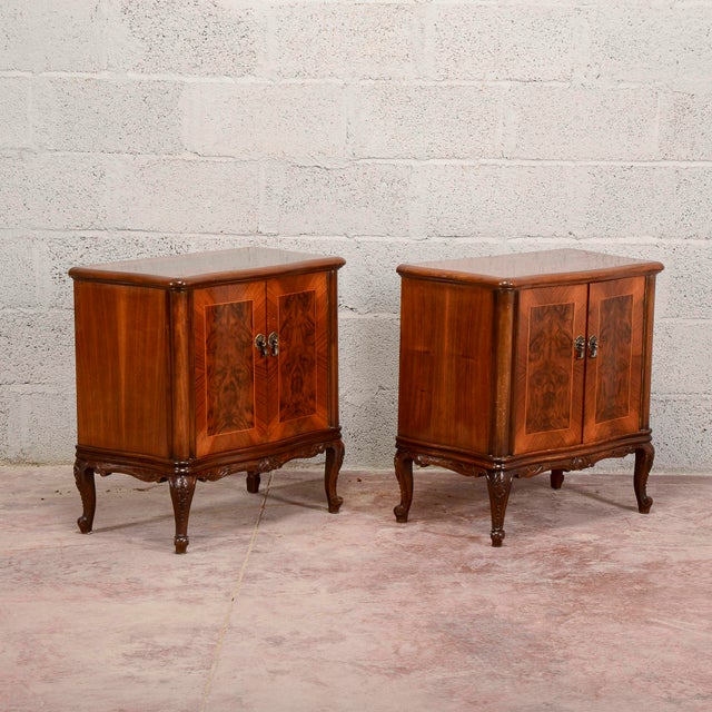 Mid-Century Walnut-Veneered Nightstands, Set of 2 For Sale - Image 18 of 18