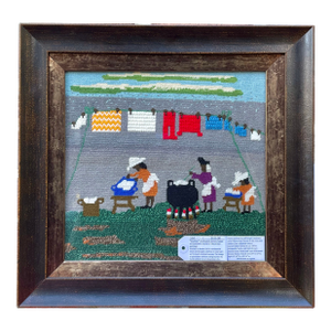 1970s "Washday" Needlepoint Picture