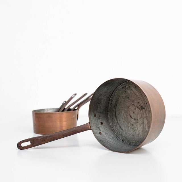 1950s Vintage Spanish Brass Pots, 1950, Set of 6 For Sale - Image 5 of 16