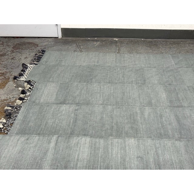 Blue 7ft 6in × 11ft Baxter Fringes Area Rug For Sale - Image 8 of 12