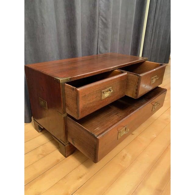 Brown Mid-20th Century English Officers Commode by Reh Kennedy for Harrods London For Sale - Image 8 of 17