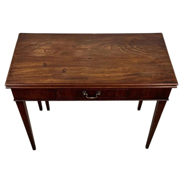 2000 - 2009 Antique English Mahogany Tea Table, 1800s For Sale - Image 5 of 13