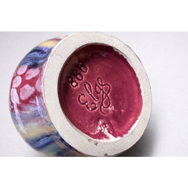 1950s Glazed Ceramic Vases from Elgé, France, 1950, Set of 2 For Sale - Image 5 of 6