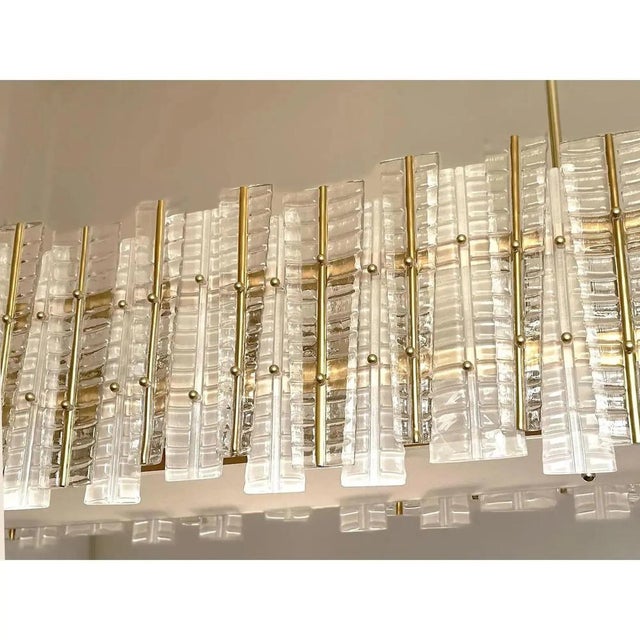 Contemporary Italian Tropical Gold Murano Glass Chandelier by Simoeng For Sale - Image 3 of 12