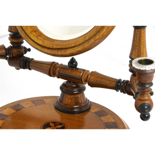 Late 19th Century Vanity Table Mirror with Candlesticks, 19th Century For Sale - Image 5 of 18