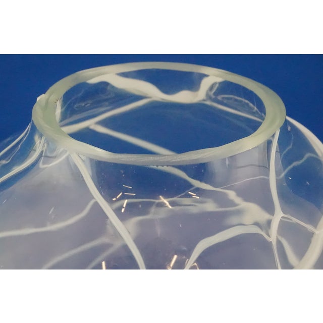 Murano Glass Vase in White Glass Paste Lattice, 1940s For Sale - Image 11 of 18