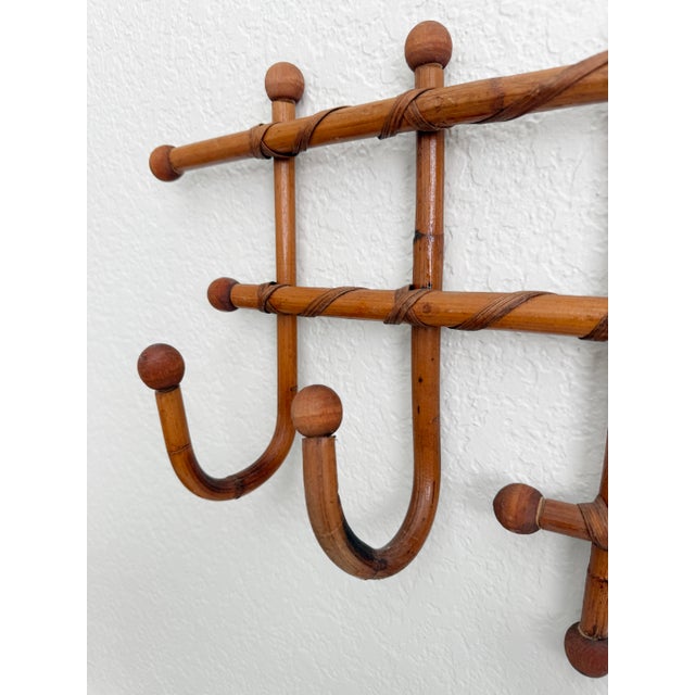 Italian Bamboo & Cane Wall Hooks For Sale - Image 10 of 11