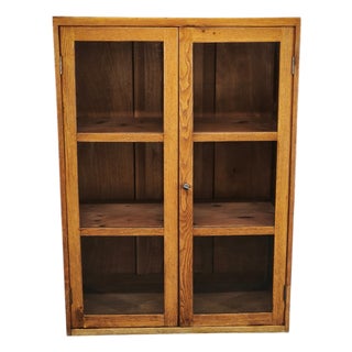 Czech Oak Glass Bookcase from a Baťa Factory, 1930s For Sale