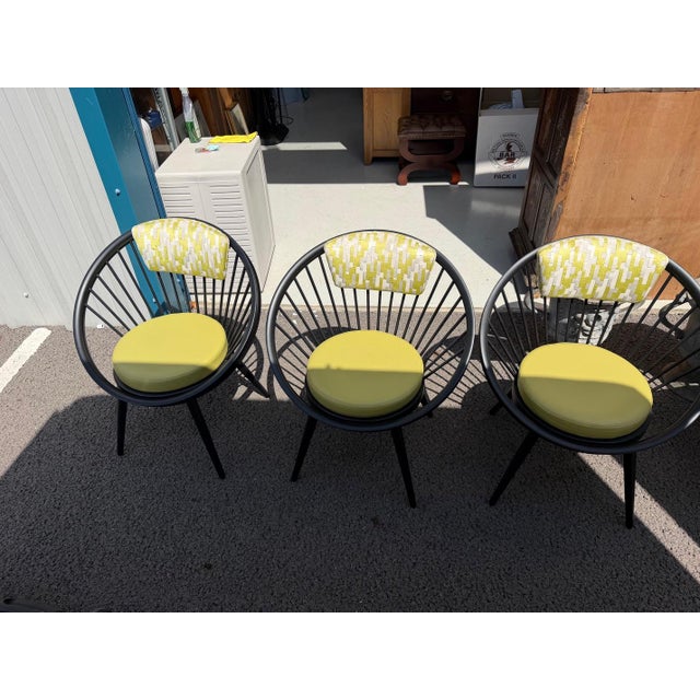 2000 - 2009 Modern Chairs with Lime Green Upholstery, 2000s, Set of 4 For Sale - Image 5 of 11