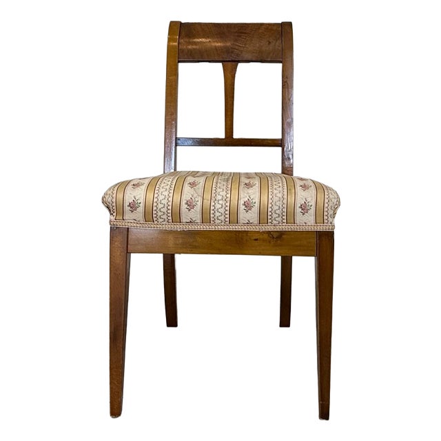 Antique Biedermeier Walnut Armchair For Sale