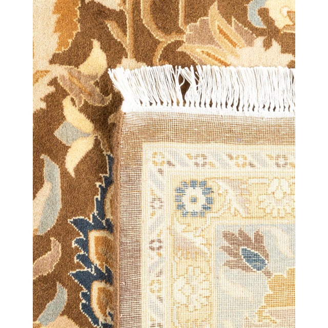 2000 - 2009 Mogul, One-of-a-Kind Hand-Knotted Area Rug - Brown, 7' 10" x 10' 7" For Sale - Image 5 of 8
