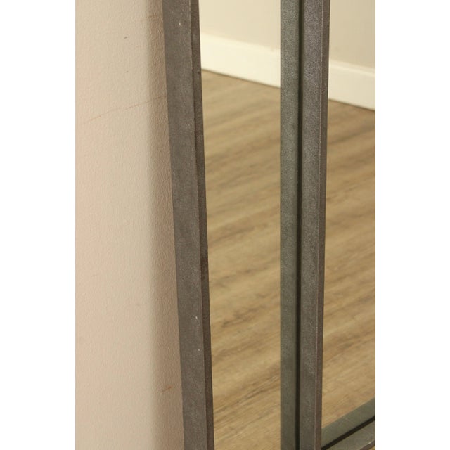 Gray Late 20th Century Neoclassical Revival Style Steel Frame Wall Mirror For Sale - Image 8 of 13