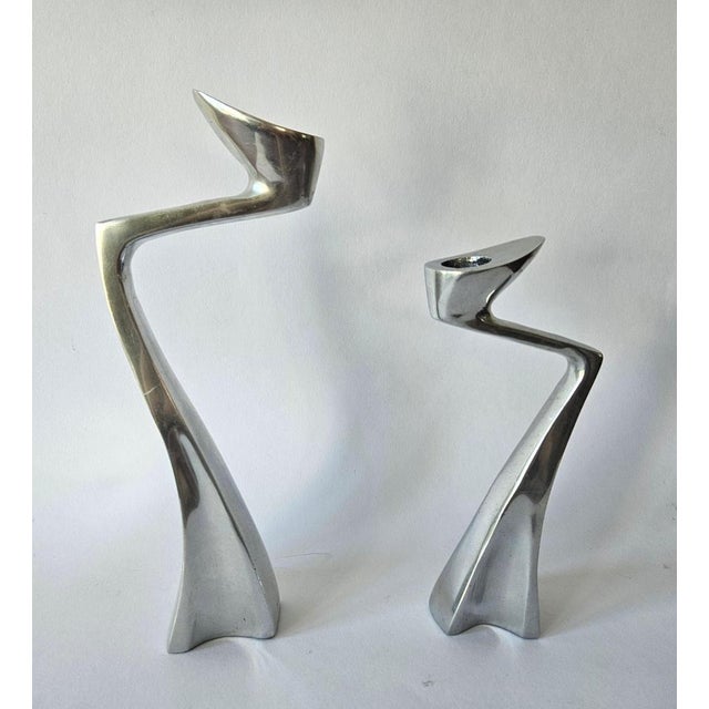 Mid-Century Swan Candleholders attributed to Matthew Hilton, England, 1986, Set of 2 For Sale - Image 10 of 15