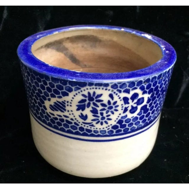 Antique 1700’s Blue and White Chinese Brush Pot For Sale - Image 6 of 7