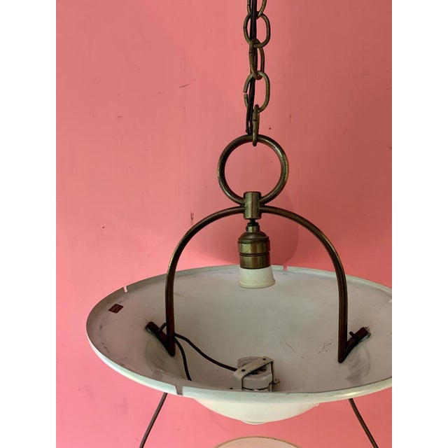 Art Deco AMBA Hanging Lamp by Alfred Müller in the style of Jean Royère, 1940s For Sale - Image 12 of 14