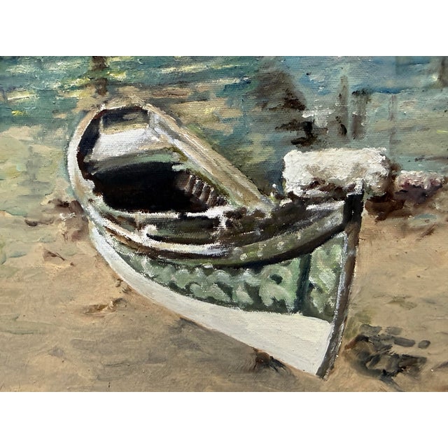 F. Yayboke Turkish Seascape Oil Painting, Circa 1960's For Sale - Image 9 of 12
