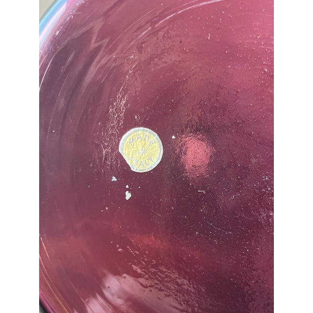 Glass 1960’s Empoli Glass Purple Amethyst Decanter/Vase For Sale - Image 7 of 7