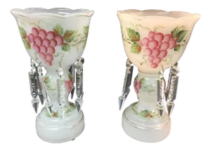 Bohemian Opaline Glass Lusters
