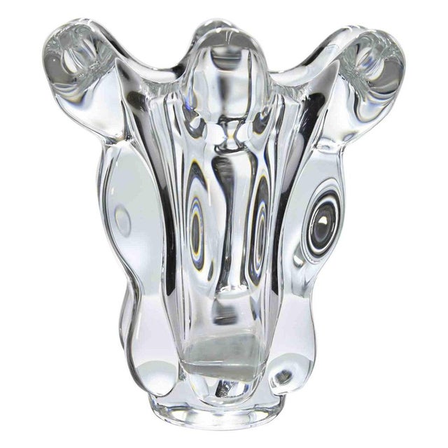 1950s Vintage Glass Vase by Vannes-Le-Châtel and Vierzon, France, 1950s For Sale - Image 5 of 5