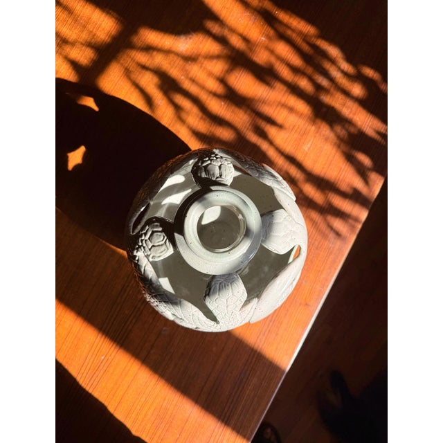 Contemporary Four Serpents by Ty Brookhart | Reduction high fired stoneware with celadon glaze vase with serpents For Sale - Image 3 of 4