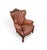 French Louis XV Style Chair in Carved Walnut and Patinated Leather, 1890s For Sale - Image 4 of 18