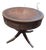 Late 20th Century Regency Style Leather Top Drum Table With Lion Head Hardware For Sale