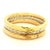 1980s Circa 1980 Italian 18k Two-Tone Gold Torsade Bangle Bracelet Set For Sale - Image 5 of 13